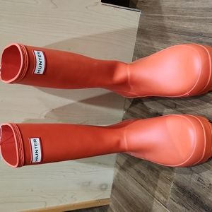 Orange Hunter boots